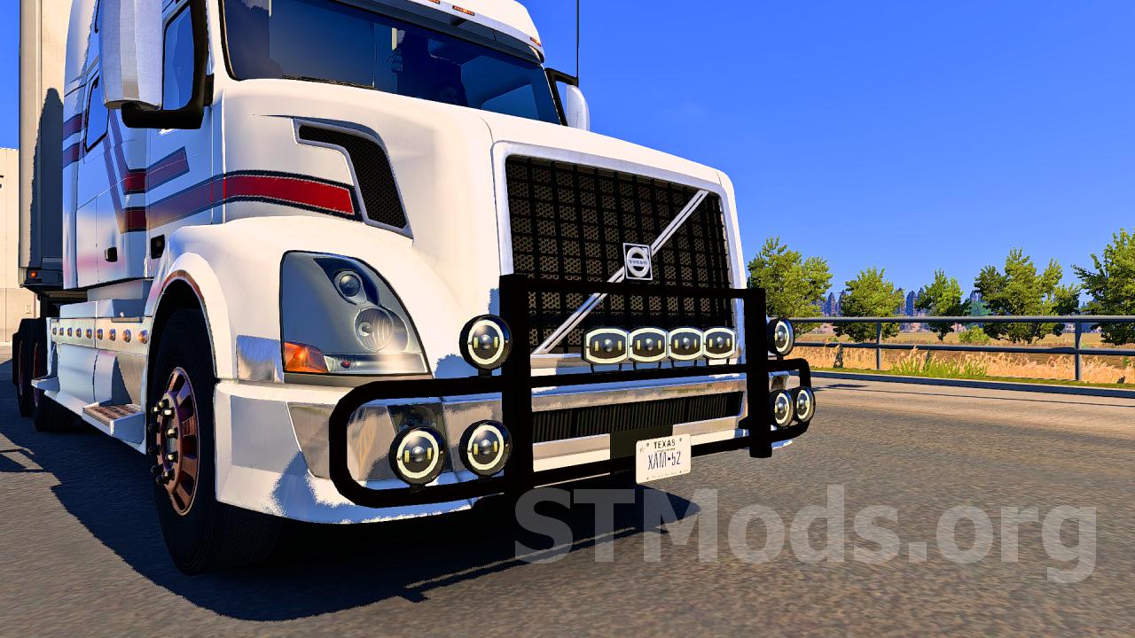 Скачать мод Volvo VNL780 - черный кенгурятник с доп слотами v1.0 для  American Truck Simulator (vAmerican Truck Simulator)