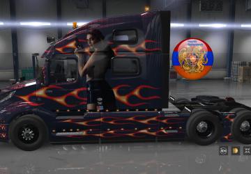 Мод Volvo VNL 2019 XXX 3 Metallic Skin версия 1.0 для American Truck Simulator (v1.33.x, 1.34.x)