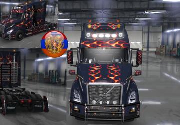 Мод Volvo VNL 2019 XXX 3 Metallic Skin версия 1.0 для American Truck Simulator (v1.33.x, 1.34.x)