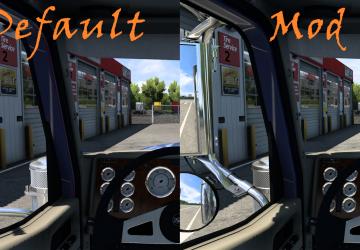 Мод Вынесенные зеркала для International 9900i v1.1 для American Truck Simulator (v1.43.x)