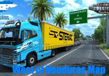 Карту West Of Honduras Map версия 4.1 для American Truck Simulator (v1.39.x)