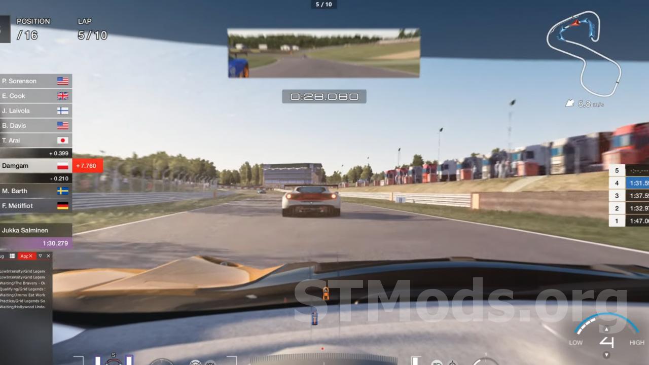 Скачать мод Dynamic Music Player версия 2.0.4 для Assetto Corsa