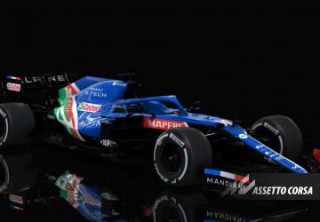 Мод F1 2021 Alpine A521 версия 1.2 для Assetto Corsa