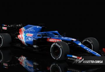 Мод F1 2021 Alpine A521 версия 1.2 для Assetto Corsa