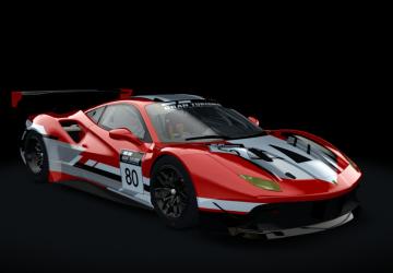 Мод Ferrari 488 Challenge версия 1 для Assetto Corsa