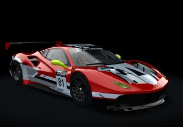 Мод Ferrari 488 Challenge версия 1 для Assetto Corsa