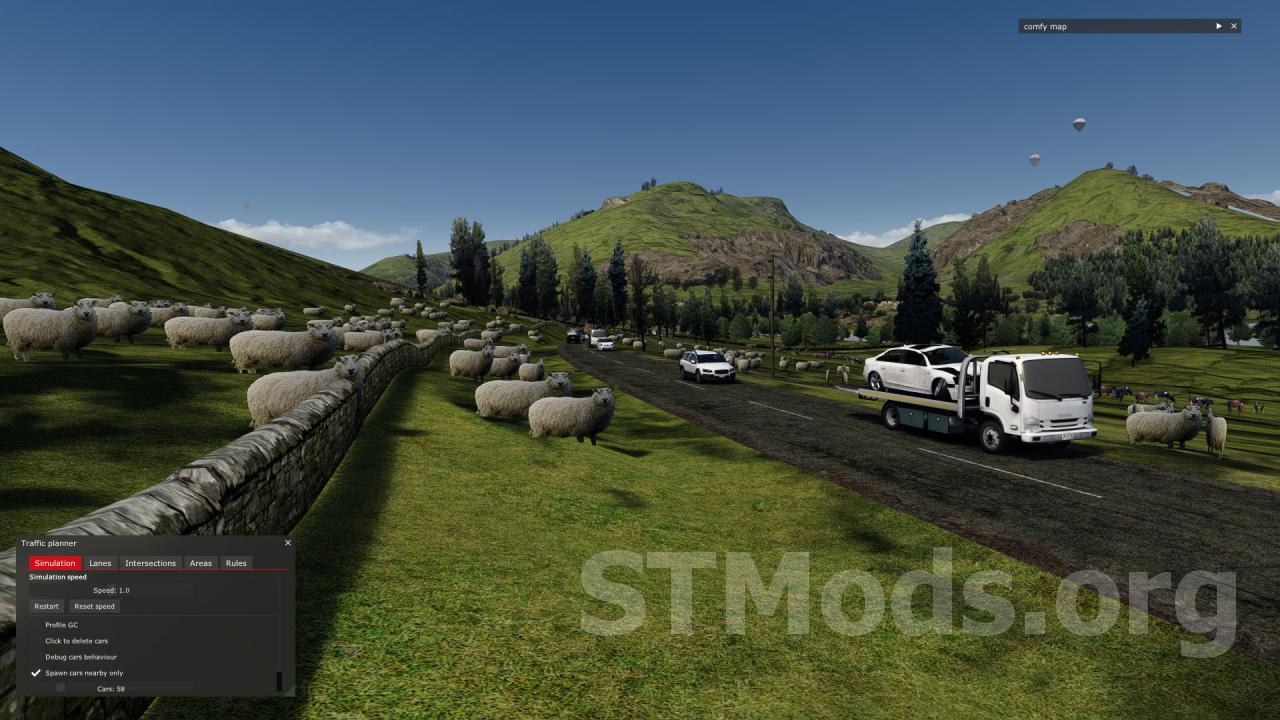 Скачать Мод Glen Sheil Realistic Traffic Simulation Версия 1.4 Для.