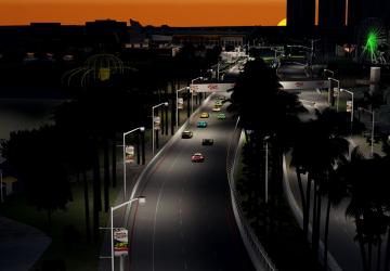 Карта «Night Long Beach Circuit» версия 1.0 для Assetto Corsa