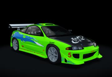 Мод Mitsubishi Eclipse 1995 The Fast And The Furious v2.4 для Assetto Corsa