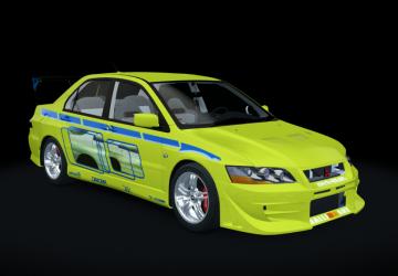 Мод Mitsubishi Lancer brian 2 fast 2 furious версия 1 для Assetto Corsa