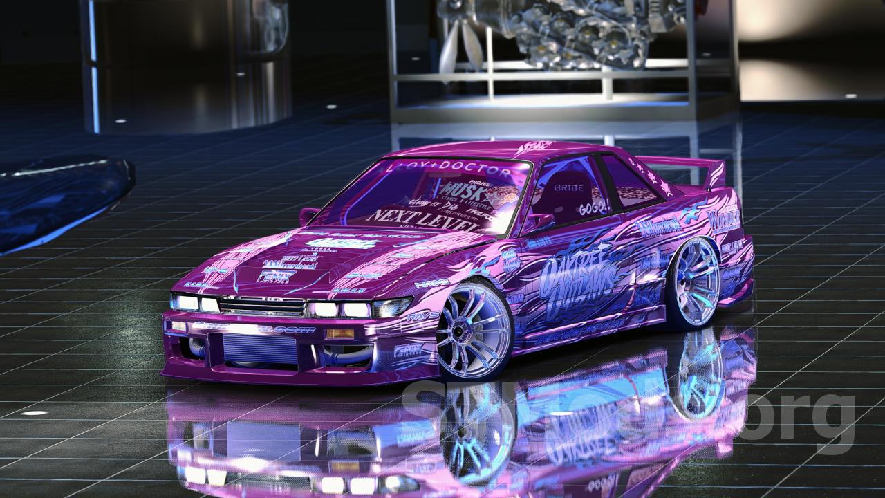 Скачать мод Nissan Silvia S13 GravyGarage Oaktree Street Tye 2023 v1.0