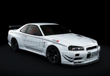 Мод Nissan Skyline GT-R R34 V-Spec MINES версия 1.0.1 для Assetto Corsa