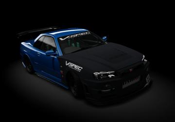 Мод Nissan Skyline GT-R R34 V-SPEC Performance v2.1 для Assetto Corsa