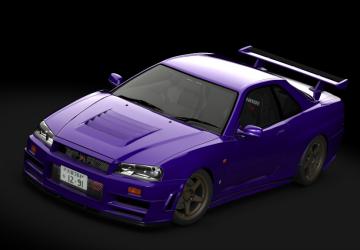 Мод Nissan Skyline GT-R R34 V-Spec | Redd Tuned v1.0 для Assetto Corsa