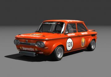 Мод NSU 1300 TTS Rennwagen версия 1.1 для Assetto Corsa