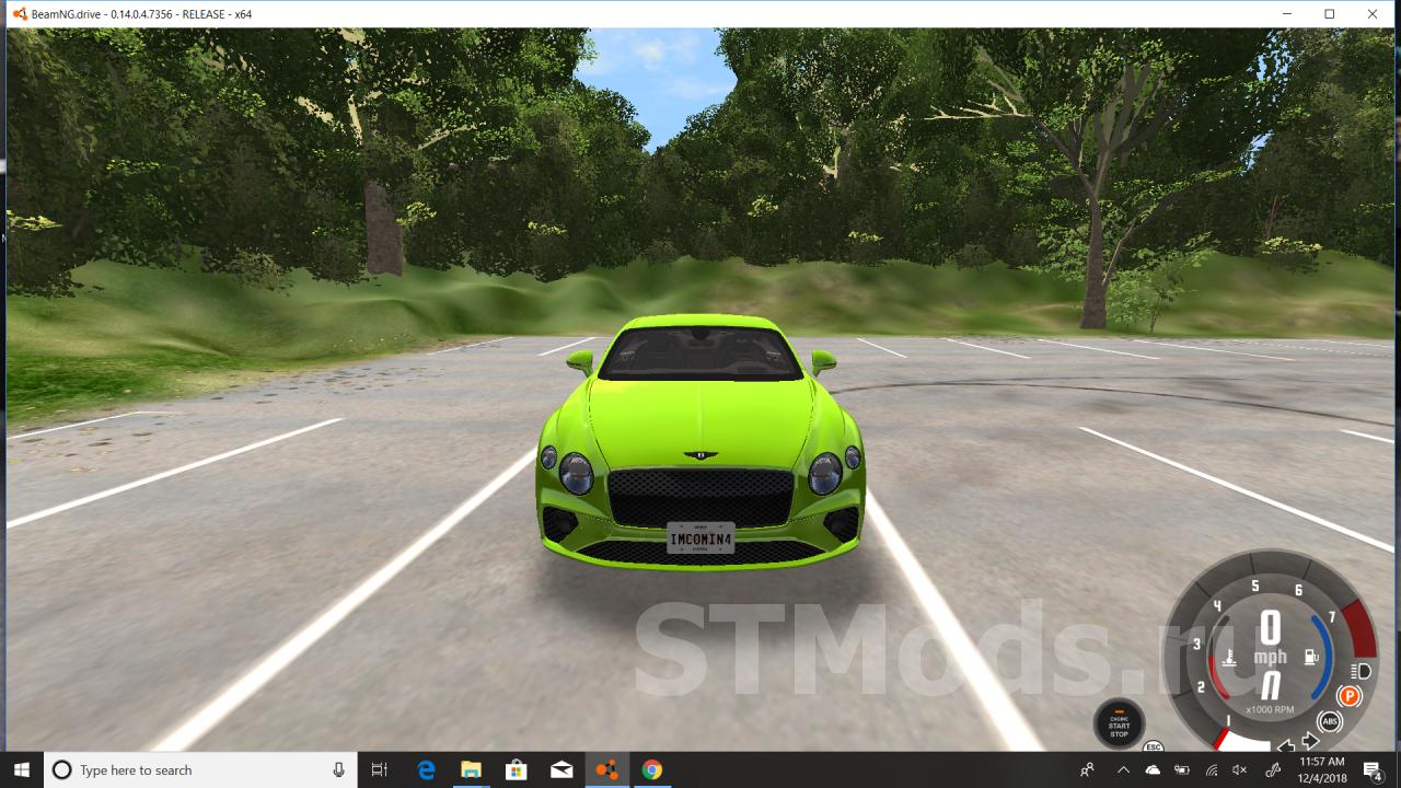 Скачать мод Bentley Continental 2018 версия 1.0 для BeamNG.drive (v0.14)