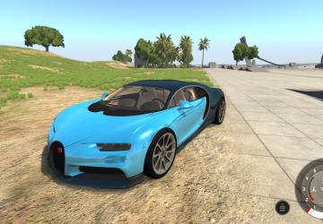 Мод Bugatti Chiron версия 1.0 для BeamNG.drive (v0.13)