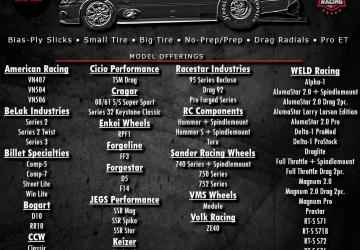 Мод Drag Racing Wheel and Tire Pack - Revolution Racecraft v1.0.0 для BeamNG.drive (v0.27)