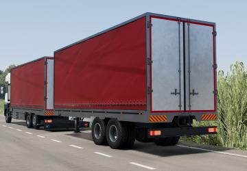 Мод Euro-Style Tandem Trailer версия 1.11 для BeamNG.drive (v0.38.x)