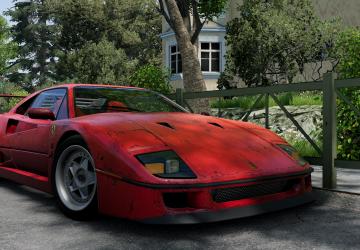 Мод Ferrari F40 версия 1.0 для BeamNG.drive (v0.38.x)