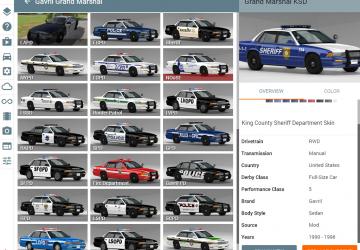 Мод Fiction Police Livery Pack версия 4.5 для BeamNG.drive (v0.12)