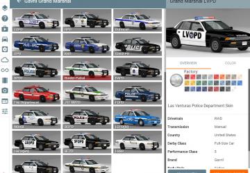 Мод Fiction Police Livery Pack версия 4.5 для BeamNG.drive (v0.12)