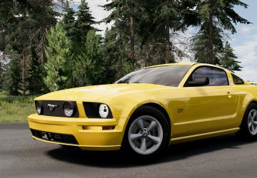 Мод Ford Mustang (2008) версия 1.0 для BeamNG.drive (v0.38.x)