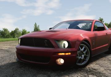 Мод Ford Mustang Shelby GT500 версия 1.0 для BeamNG.drive (v0.38.x)