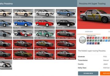 Мод Ibishu Pessima Super Touring версия 1.2 для BeamNG.drive (v0.11.x)