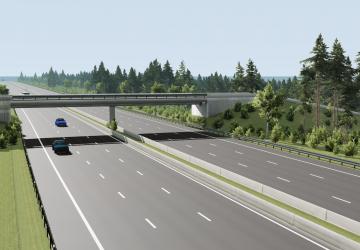 Карта «German Autobahn» версия 1.11 для BeamNG.drive