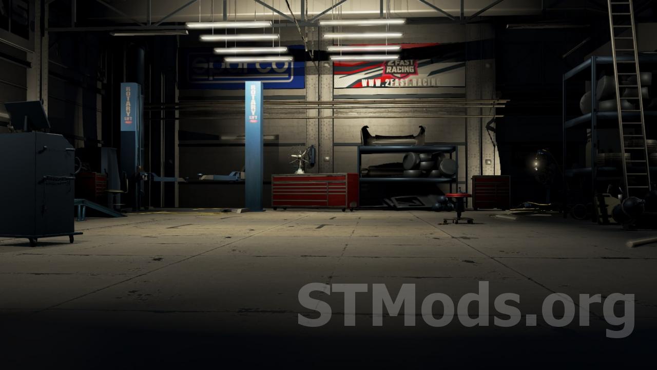 Скачать Карта «The 2FastRacing Garage» версия 1.0.8 для BeamNG.drive