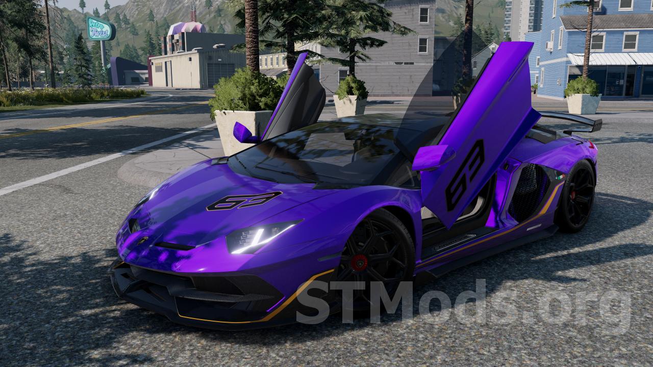 Скачать мод Lamborghini Aventador версия 1.0 для BeamNG.drive (v0.29.x)