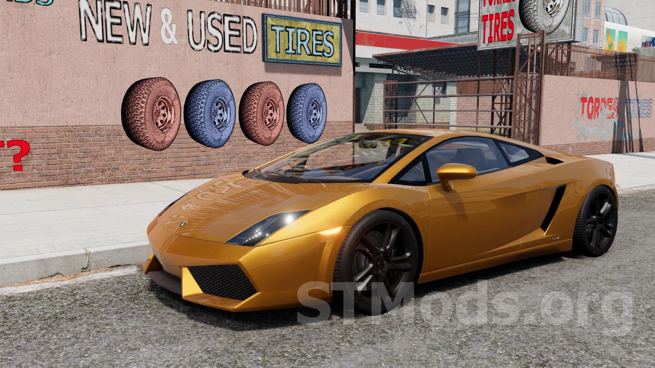 Скачать мод Lamborghini Gallardo версия 2.0 для BeamNG.drive (v0.29.x)