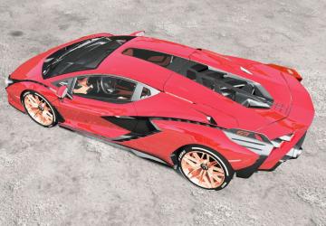 Мод Lamborghini Sian версия 1.0 для BeamNG.drive (v0.22)