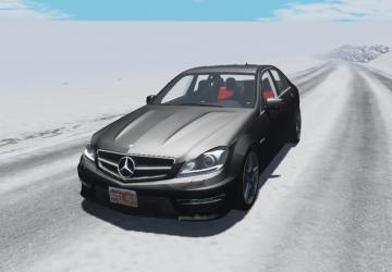 Мод Mercedes-Benz C63 AMG W204 версия 1.1 для BeamNG.drive (v0.22)