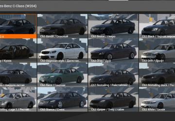 Мод Mercedes-benz C63 W204 AMG 2007-2014 для BeamNG.drive (v0.24)