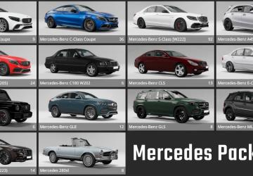 Мод Mercedes-Benz Car Pack версия 1 для BeamNG.drive (v0.27.x)
