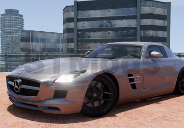Мод Mercedes-Benz SLS AMG версия 1.1 для BeamNG.drive (v0.31.x)