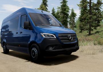 Мод Mercedes-Benz Sprinter (W907-W910) (2018-2022) v4.0.1 для BeamNG.drive (v0.37.x)