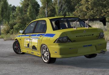 Мод Mitsubishi Lancer Evolution VII 2Fast2Furious v1.0 для BeamNG.drive (v0.23.5.2)