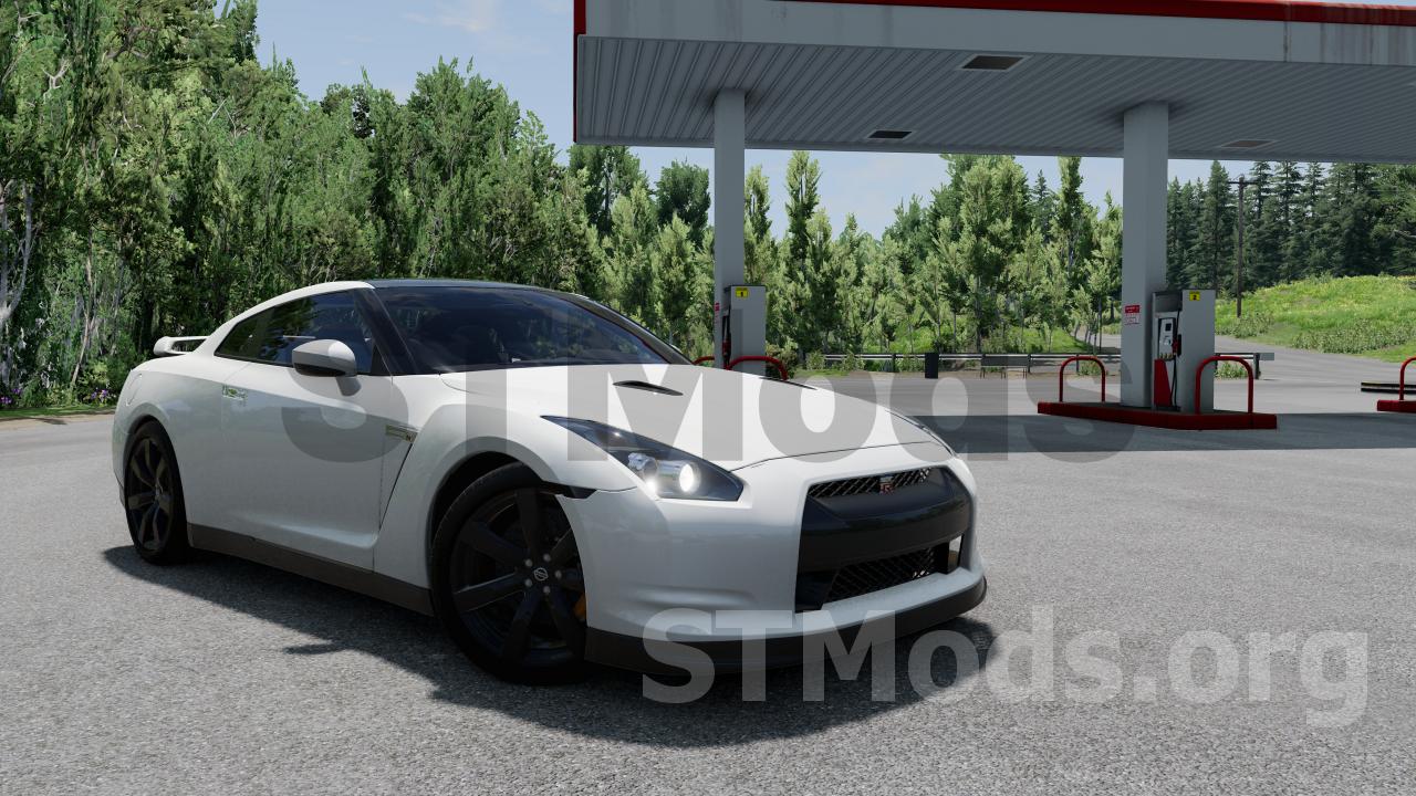 Скачать мод Nissan GTR R35 версия 1.3 для BeamNG.drive (v0.29.x)