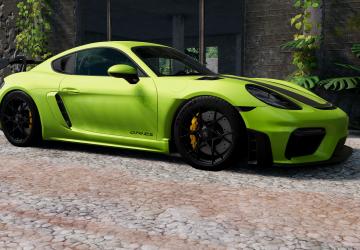 Мод Porsche Cayman (2017-2025) версия 1.9 для BeamNG.drive (v0.37.x)