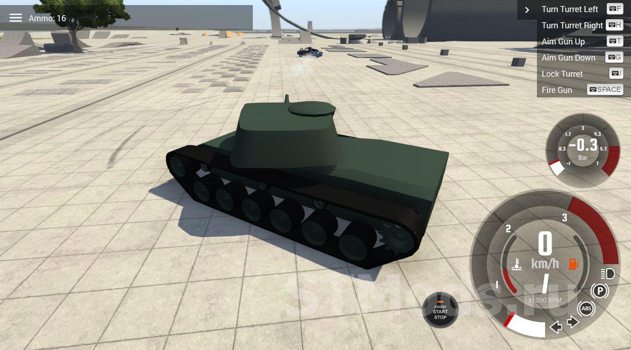 Скачать мод Simple Tank версия 1.0 для BeamNG.drive (v0.11.x)