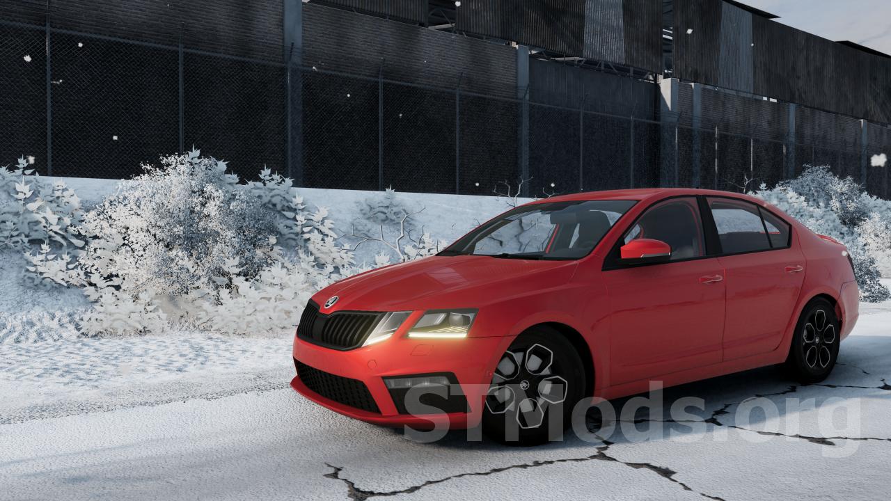 Скачать мод Skoda Octavia A7 версия 1.0 для BeamNG.drive (v0.29.x)