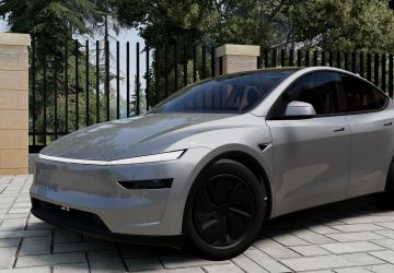 Мод Tesla Model Y (2026) версия 2.0 для BeamNG.drive (v0.38.x)