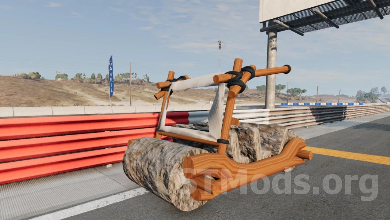 Скачать мод The Flintstones Car версия 1.0 для BeamNG.drive