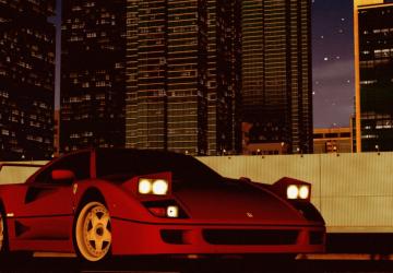 Мод 1987 Ferrari F40 версия 1.0 для City Car Driving (v1.5.9, 1.5.9.2)