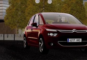 Мод 2013 Citroen C4 Picasso версия 1 для City Car Driving (v1.5.9 - 1.5.9.2)