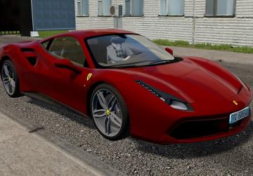 Мод 2015 Ferrari 488 GTB + Extras for Steam версия 19.04.21 для City Car Driving (v1.5.9, 1.5.9.2)