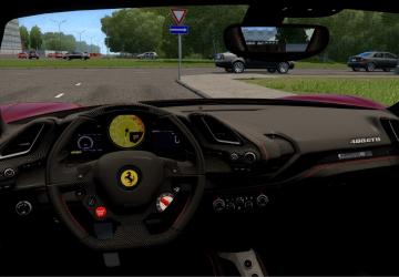 Мод 2015 Ferrari 488 GTB + Extras for Steam версия 19.04.21 для City Car Driving (v1.5.9, 1.5.9.2)